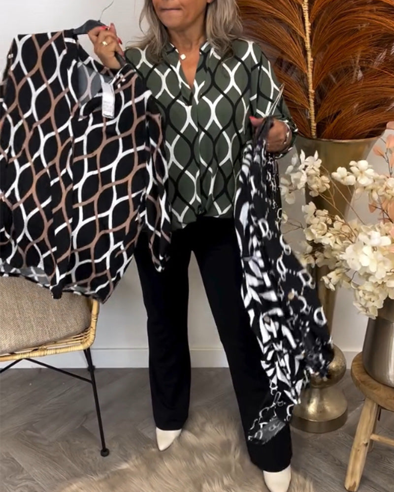 NORAS | Bluzka z Graficznym Wzorem