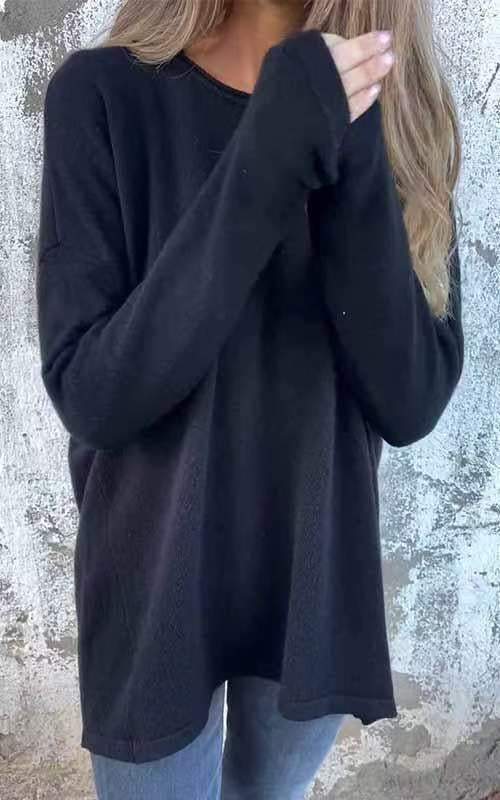 CAMI | Bluzka z Długim Rękawem z Uroczymi Guzikami z Tyłu